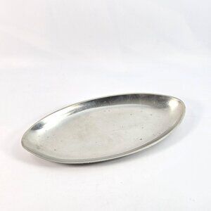 Vintage Just Andersen Pewter Oval Dish Tray Denmark Art Deco